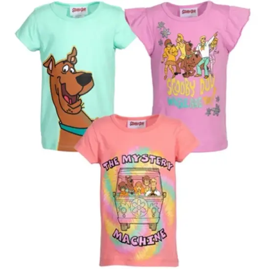 Scooby-Doo Scooby Doo Girls 3 Pack Graphic T-Shirts Toddler image {9}