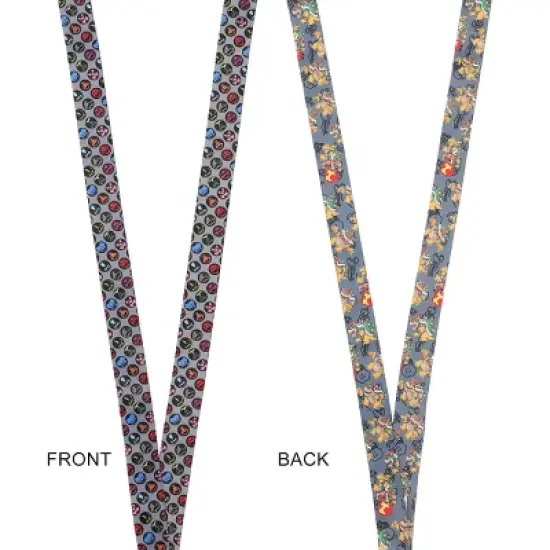 Super Mario Brothers Bowser Lanyard With Metal Charm And ID Sleeve image {3}