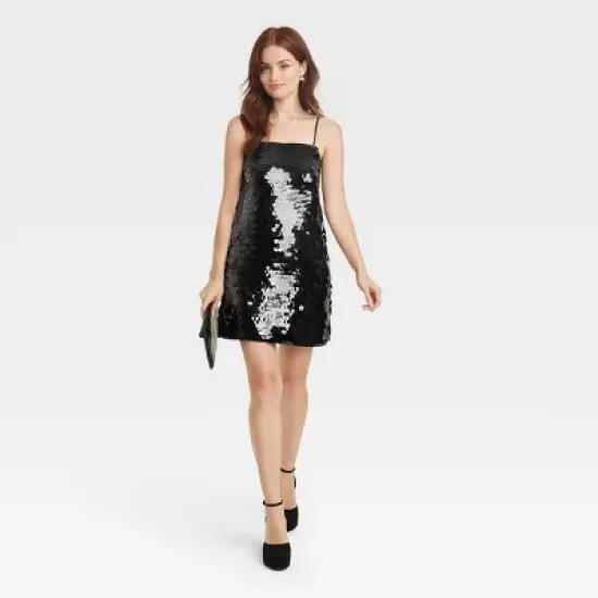 Women's Sleeveless Paillette Mini Party Shift Dress - A New Day&trade; image {2}