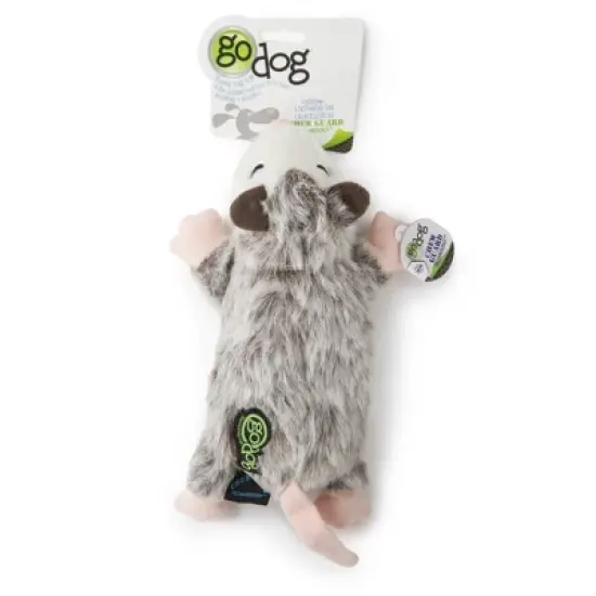 goDog Flatz Squeaky Plush Dog Toy, Chew Guard Technology image {4}