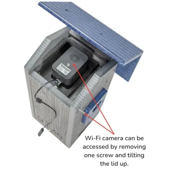 JCS Wildlife Smart Bluebird House - Wi-Fi Camera & Solar Powered Birdhouse, Live Streaming, Bird Nest Monitoring image {2}