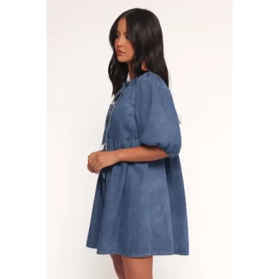 Petal and Pup Romana Tie Front Mini Dress image {1}