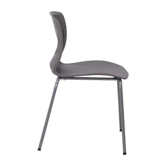 Flash Furniture HERCULES Series Commercial Grade 770 lb. Capacity Ergonomic Stack Chair with Lumbar Support and Steel Frame image {9}