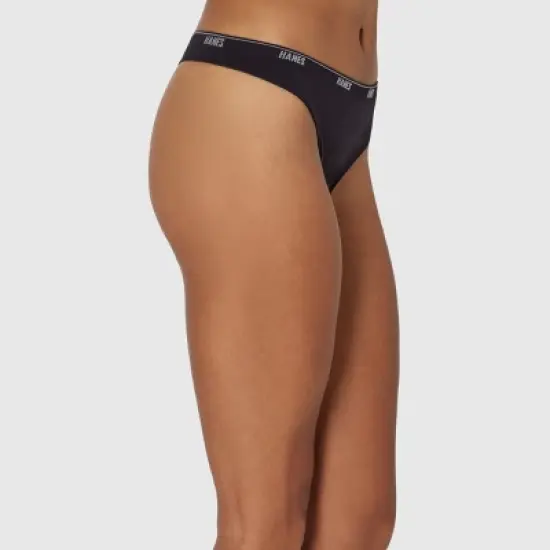 Hanes Women's 3pk Moves Thong - Black/Pink/Red image {2}