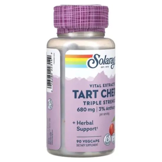 Solaray Vital Extracts, Tart Cherry, Triple Strength, 90 VegCaps (340 mg per Capsule) image {3}