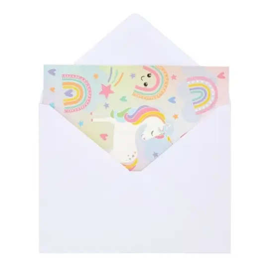 Pipilo Press 36 Pack Unicorn Fill in the Blank Thank You Cards with Envelopes for Kids, 5.5 x 4.2 in image {3}