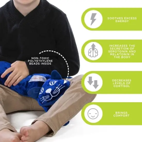 manimo Weighted Cat, Blue, 4.4 lb image {2}