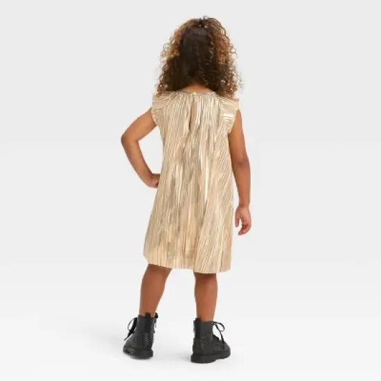 OshKosh B'gosh Toddler Girls' Foil Short Sleeve Dress - Gold image {1}