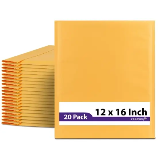 Fosmon #6 Kraft Bubble Mailer 12 x 16 inches, Padded Shipping Envelopes for Book, Magazine, Documents image {8}
