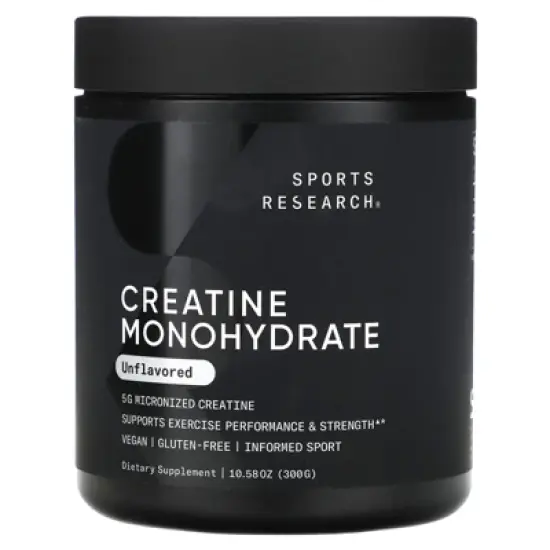 Sports Research Creatine Monohydrate, Unflavored, 10.58 oz (300 g) image {4}