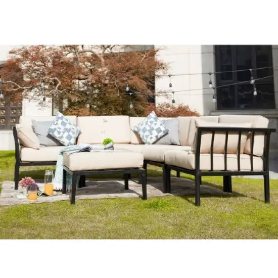 6pc Sectional Sofa Patio Conversation Set - Patio Festival
 image {4}