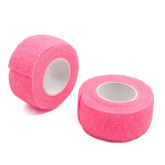 Unique Bargains Non-Woven Self Adhesive Tape Finger Elbow Wrist Ankle Protector Wrap Roll 2Pcs Pink image {3}