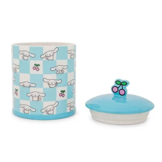 Silver Buffalo Sanrio Cinnamoroll Cherry Ceramic Snack Jar | Holds 64 Ounces image {1}