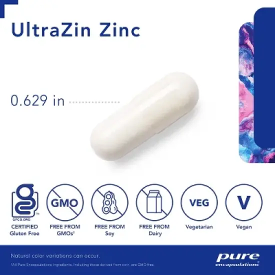 Pure Encapsulations UltraZin Zinc - Enhanced Absorption Mineral Support for Metabolism and Immune Health* - 90 Capsules image {2}