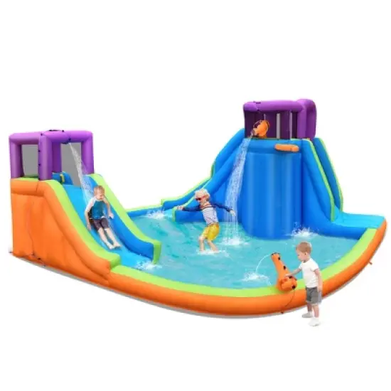 Costway 6 in 1 Inflatable Dual Slide Water Park Climbing Bouncer image {8}