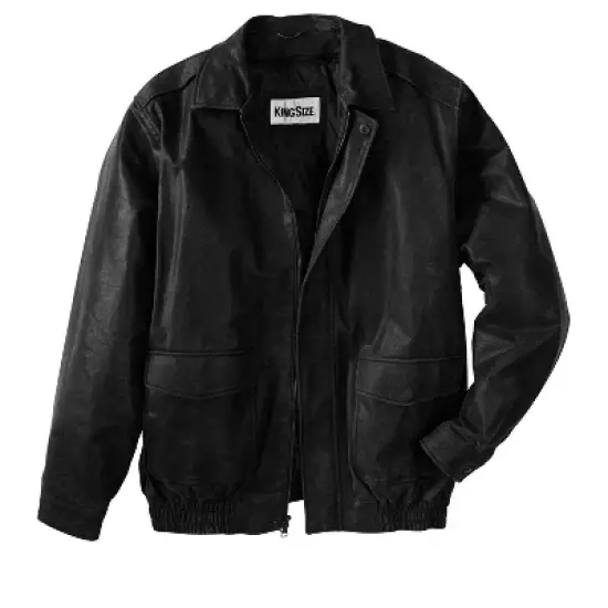 KingSize Men's Big & Tall Leather Aviator Jacket image {1}