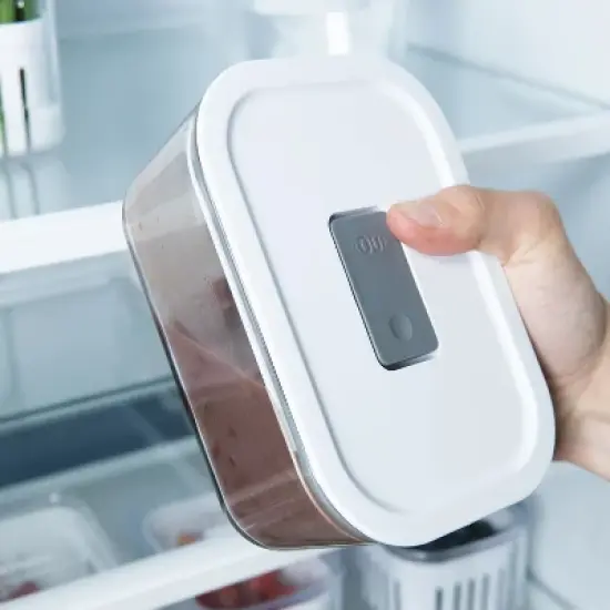 OU Glass Food Storage Container Set 12pc (set of 6) Microwave, Freezer & Dishwasher Safe, Airtight Leak Proof Lid with Microwave Valve, Stackable image {6}