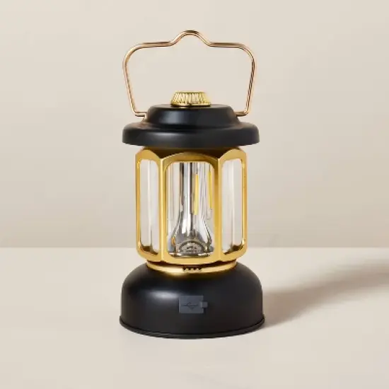 LED Lantern Black/Gold - Hearth & Hand&trade; with Magnolia image {3}