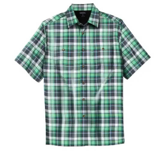 KingSize Men's Big & Tall Short-Sleeve Plaid Sport Shirt image {7}