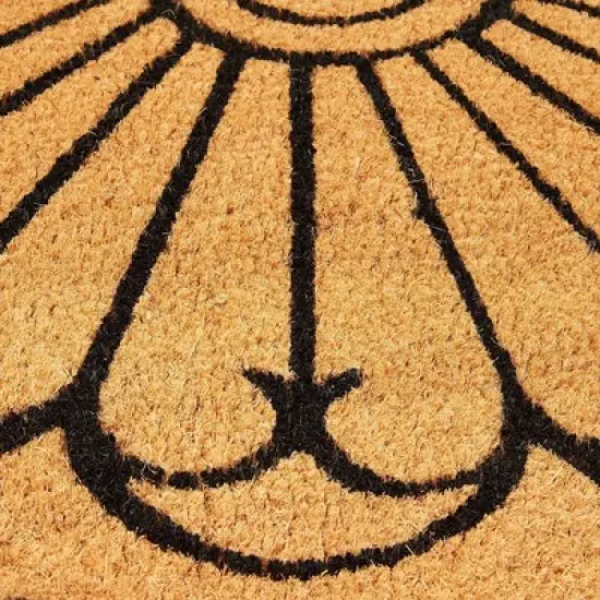 Juvale Half Round Coir Door Mat Welcome Doormat Indoor Outdoor Nonslip Front Rugs 17"x30" image {5}