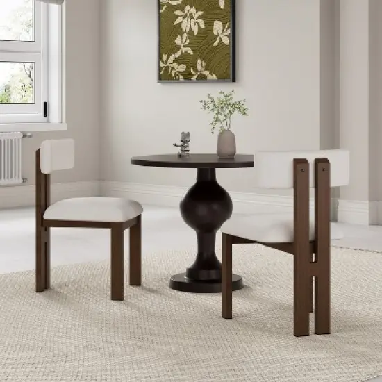 Christopher Knight Home Astura Iron Frame Upholstered Dining Chairs (Set of 2) image {12}