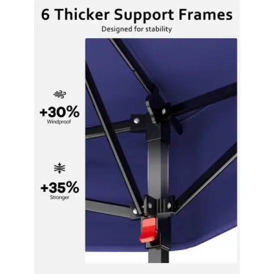 13x13 FT Hexagon Pop Up Gazebo w/ Mesh Windows, Instant Setup Canopy Tent for Outdoor Patio, Backyard, Garden & Events,w/Carry Bag, Adjustable Height image {2}