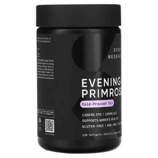 Sports Research Evening Primrose, 1,300 mg, 120 Softgels image {4}