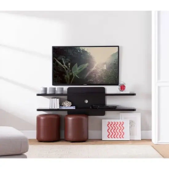 Mater 2 Tiers Open Shelves Floating Console Fits Tv's Up To 65" - HOMES: Inside + Out image {1}