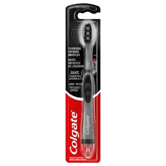 Colgate 360 Vibrate Charcoal Battery Powered Toothbrush - Black image {8}