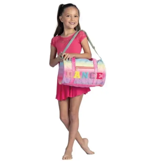 Dance Duffle Bag Danz N Motion B24501 Medium Rainbow Puffy Ballet Tap Jazz image {1}