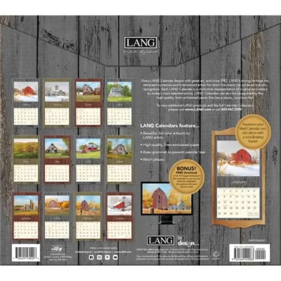 Lang 2024 Wall Calendar 24"x12" On the Farm image {2}