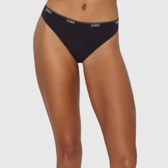 Hanes Women's 3pk Moves Thong - Black/Pink/Red image {1}