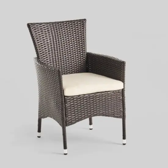 9pc Bragdon Aluminum Wicker Patio Dining Set Black - Christopher Knight Home image {2}