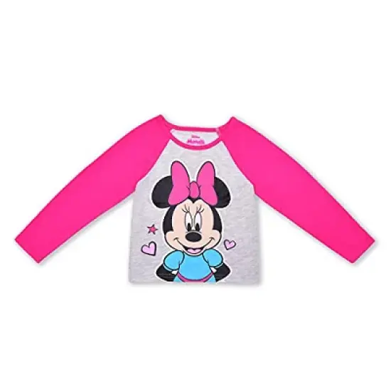 Disney Girl's 2-Pack Minnie Mouse Long Raglan Sleeve Graphic Tee and Jogger Pant  for kids image {3}