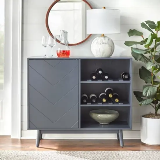 Vivian Mid-Century Modern Wine Buffet - Buylateral image {1}