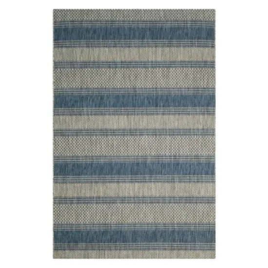 Clara Outdoor Rug Gray/Navy - Safavieh image {5}