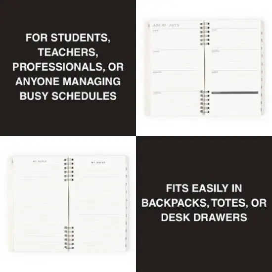 Altitude Supplies 5"x8" Weekly and Monthly Planner, July 2025 to June 2026, Cream Arch image {3}