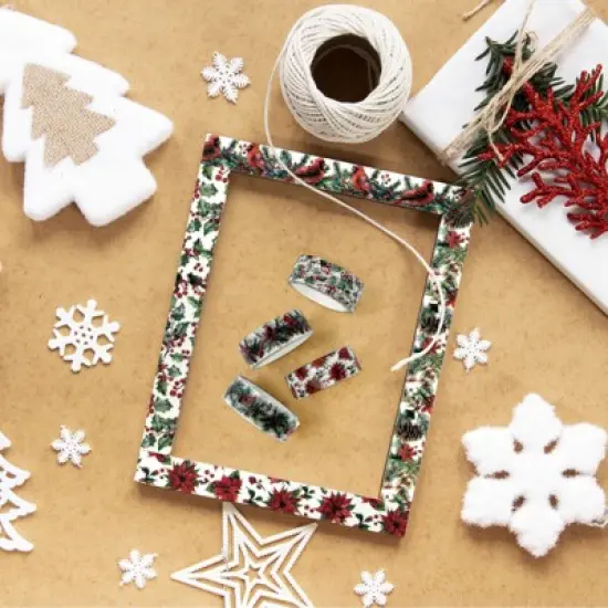 Wrapables 12pc Christmas Holiday Festive Foliage Washi Tape image {2}