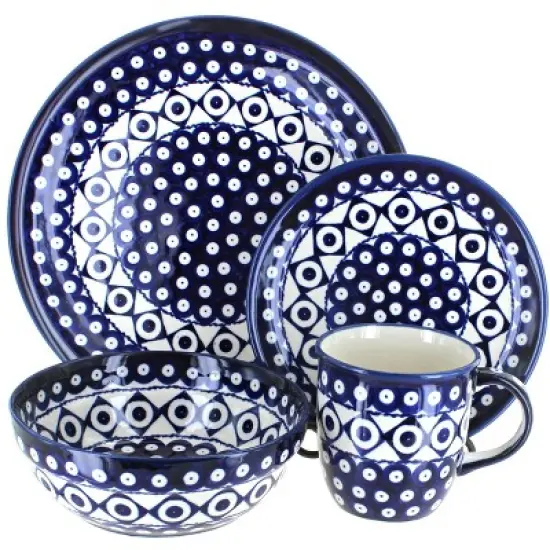 Blue Rose Polish Pottery Zaklady Dinnerware (4 PC) image {21}