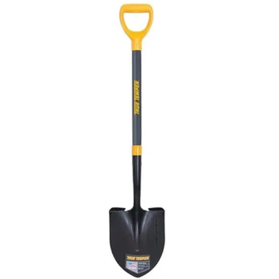 Forged Round Point Shovel with Comfort Step and D-Grip Fiberglass Handle - True Temper image {3}