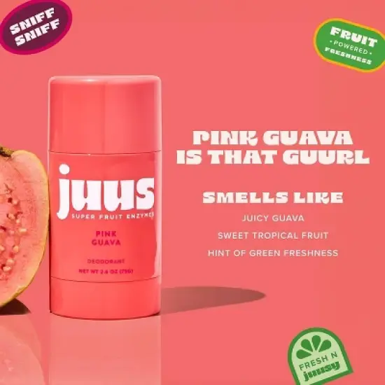 Juus Aluminum-Free Serum Deodorant Stick - Pink Guava - 2.6oz image {2}