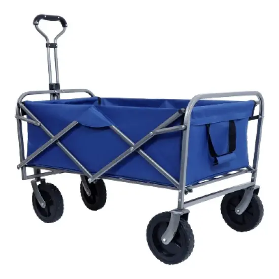 Collapsible Wagon Cart Foldable,Wagons Carts Foldable with Wheels with Drink Holders,for Shopping,Garden,Sports,Groceries,Apartment,Camping,Outdoor image {7}