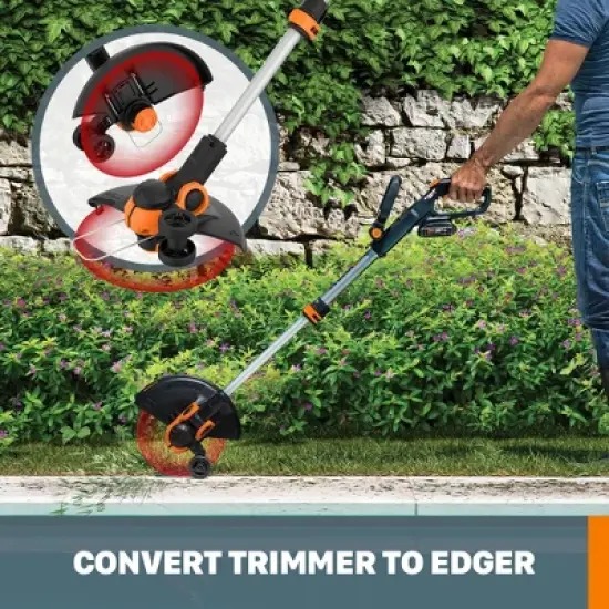 Worx WG163.9 20V Power Share GT 3.0 12" String Trimmer & Wheeled Edger (Tool Only) image {2}