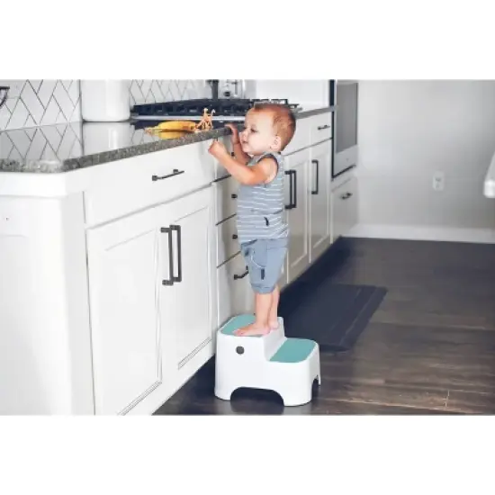 Prince Lionheart Uppy2 Step Stool for Kids' Potty Training and Bathroom - Glacier image {2}