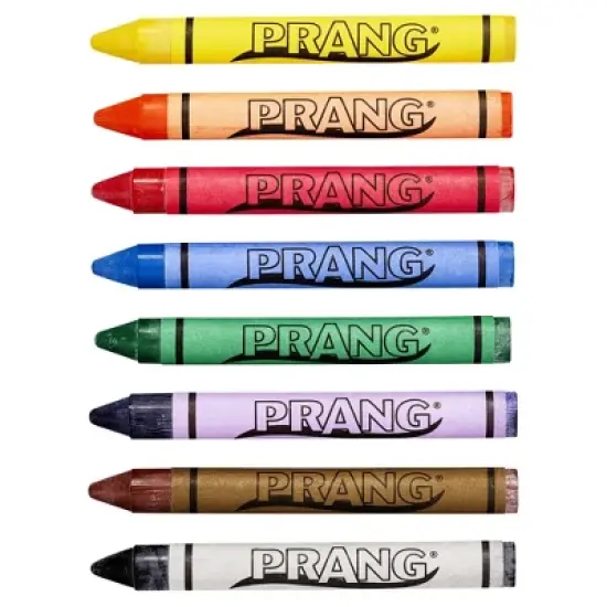 Prang Crayons, Large, Lift Lid Box, 8 Colors Per Box, 12 Boxes image {1}