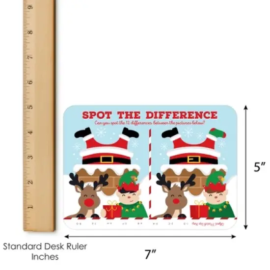 Big Dot of Happiness Jolly Santa Claus - 2-in-1 Christmas Party Cards - Activity Duo Games - Set of 20 image {7}