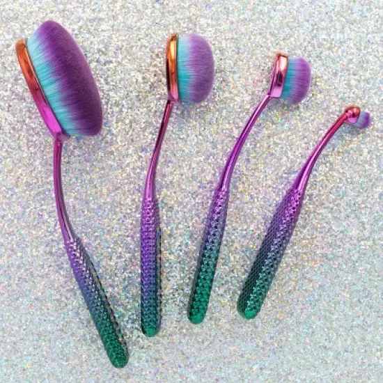 MODA Brush Prismatic Face Perfecting 4pc Makeup Brush Kit, Includes Foundation, Contour, and Concealer Makeup Brushes image {1}