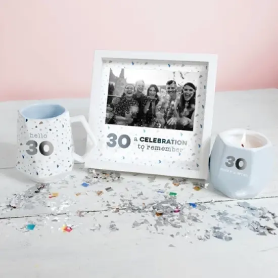 Pavilion Gift Company - Hello 30 - 17 oz Geometric Cup - Drinkware image {2}