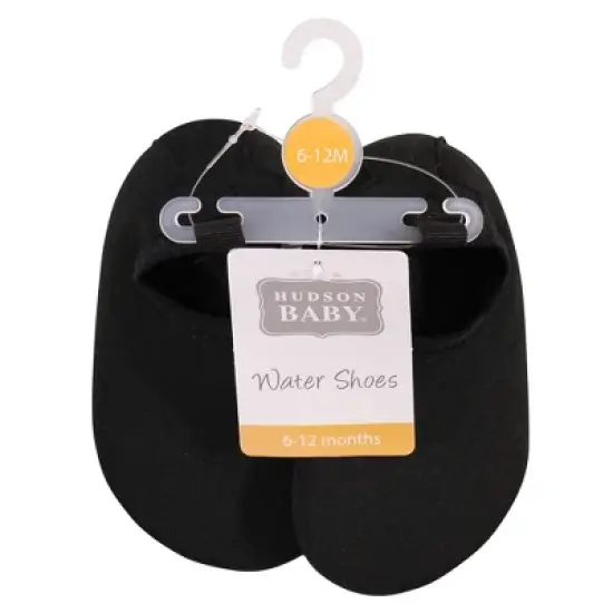 Hudson Baby Infant and Toddler Water Shoes for Sports, Yoga, Beach and Outdoors, Solid Black image {1}