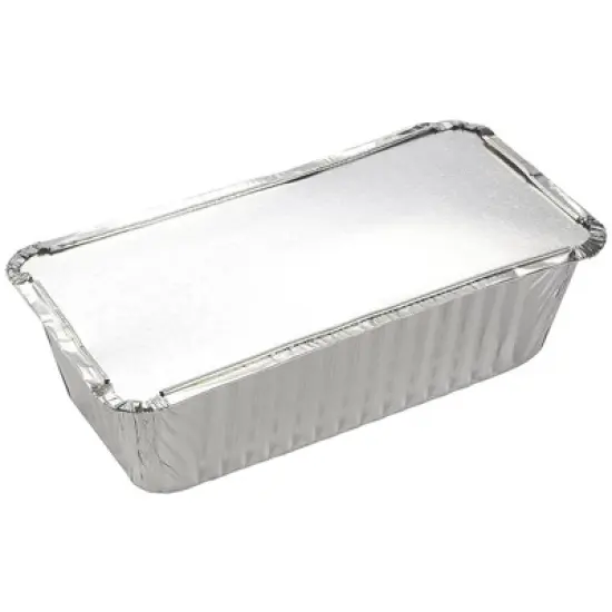 Juvale 50 Pack Disposable Aluminum Loaf Pans with Lids, 22oz Tins for Baking, Heating, Storing, 8.5 x 2.5 x 4.5 In image {4}